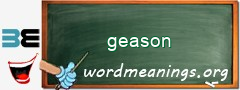 WordMeaning blackboard for geason